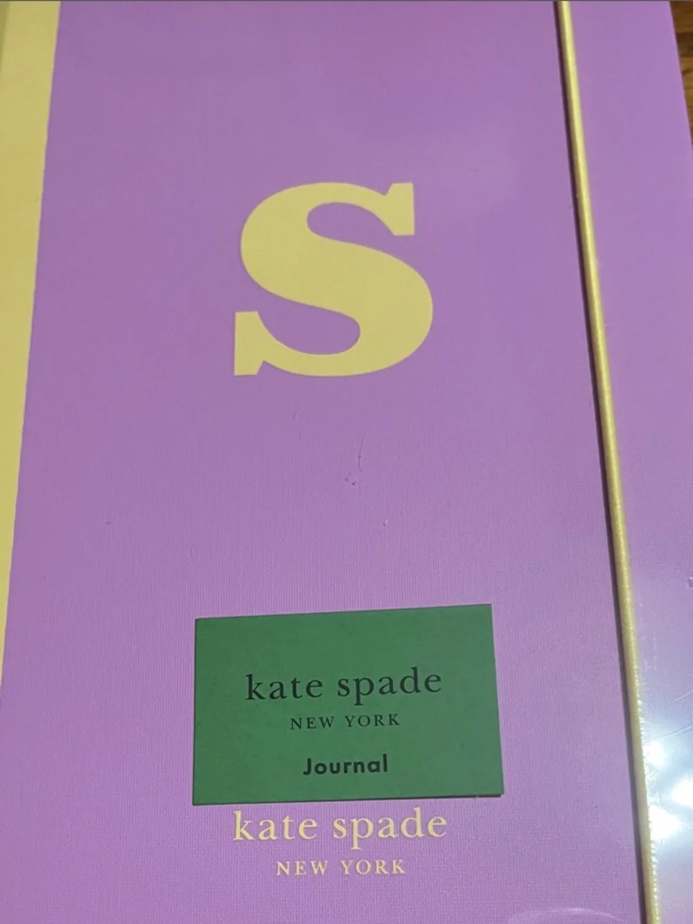 NWT Kate Spade Just Mine Bookcloth Monogrammed Journal with Ribbon Bookmark